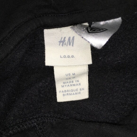 H&M Friends Black Pull Over Hoodie Women's Size M - Picture 3 of 5